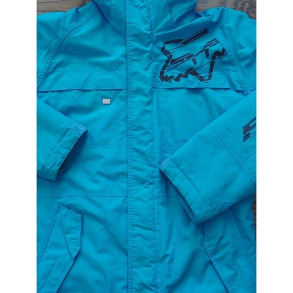 Fox Racing FX-1 Tech Jacket Mens S‎ Blue Waterproof Snowboard Ski Coat Hooded